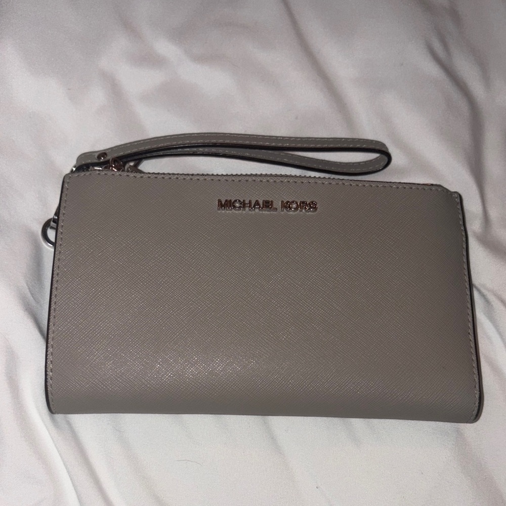 Michael Kors Gray Wristlet